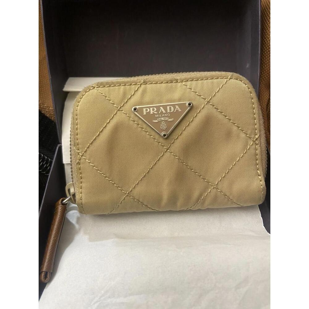 Prada Tessuto quilted nylon saffiano keychain case, card/box - Picture 2 of 13